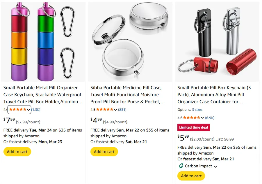 aluninium alloy pill organizer