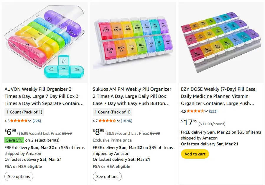 pill organizer
