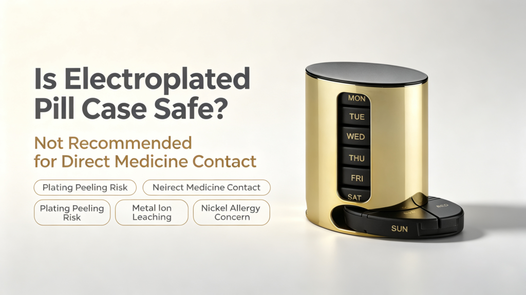 electroplated pill case