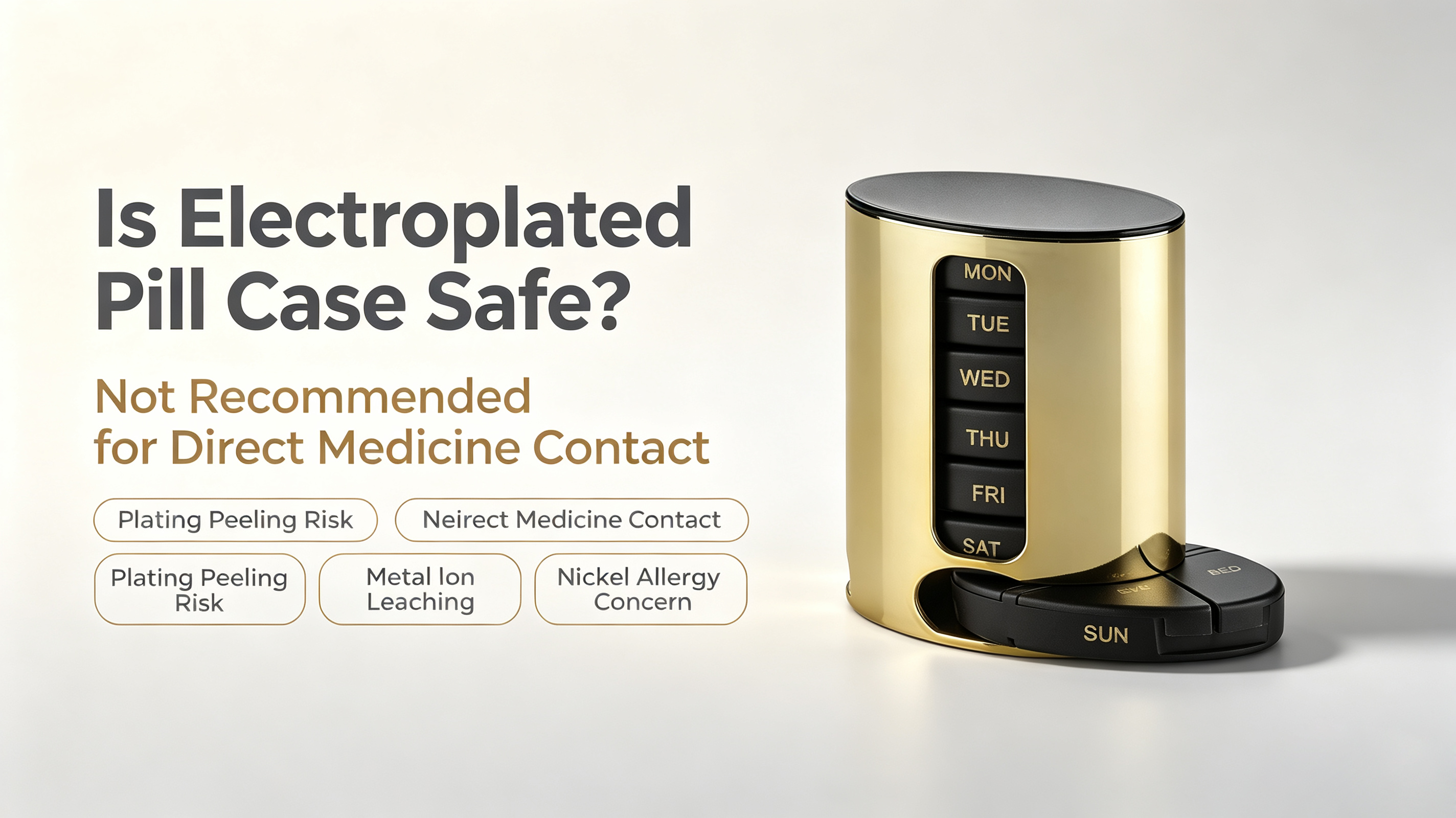 electroplated pill case