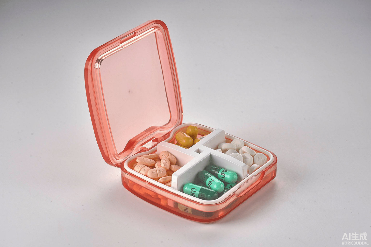 custom 4 compartment daily pill box professional photo