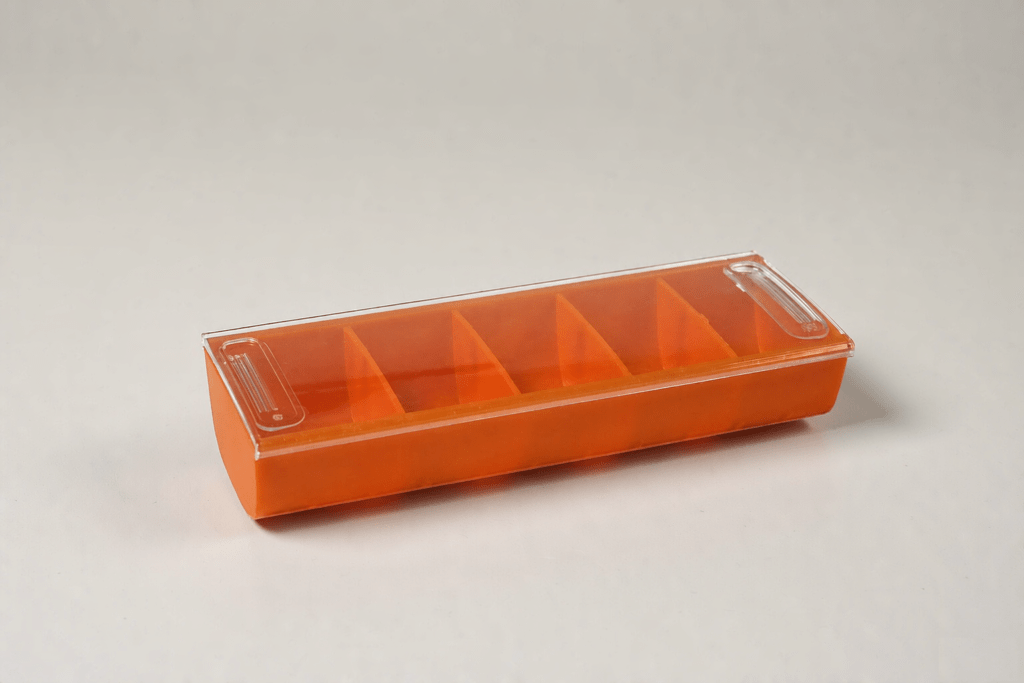Eco-friendly pill box with recycled PP compartments