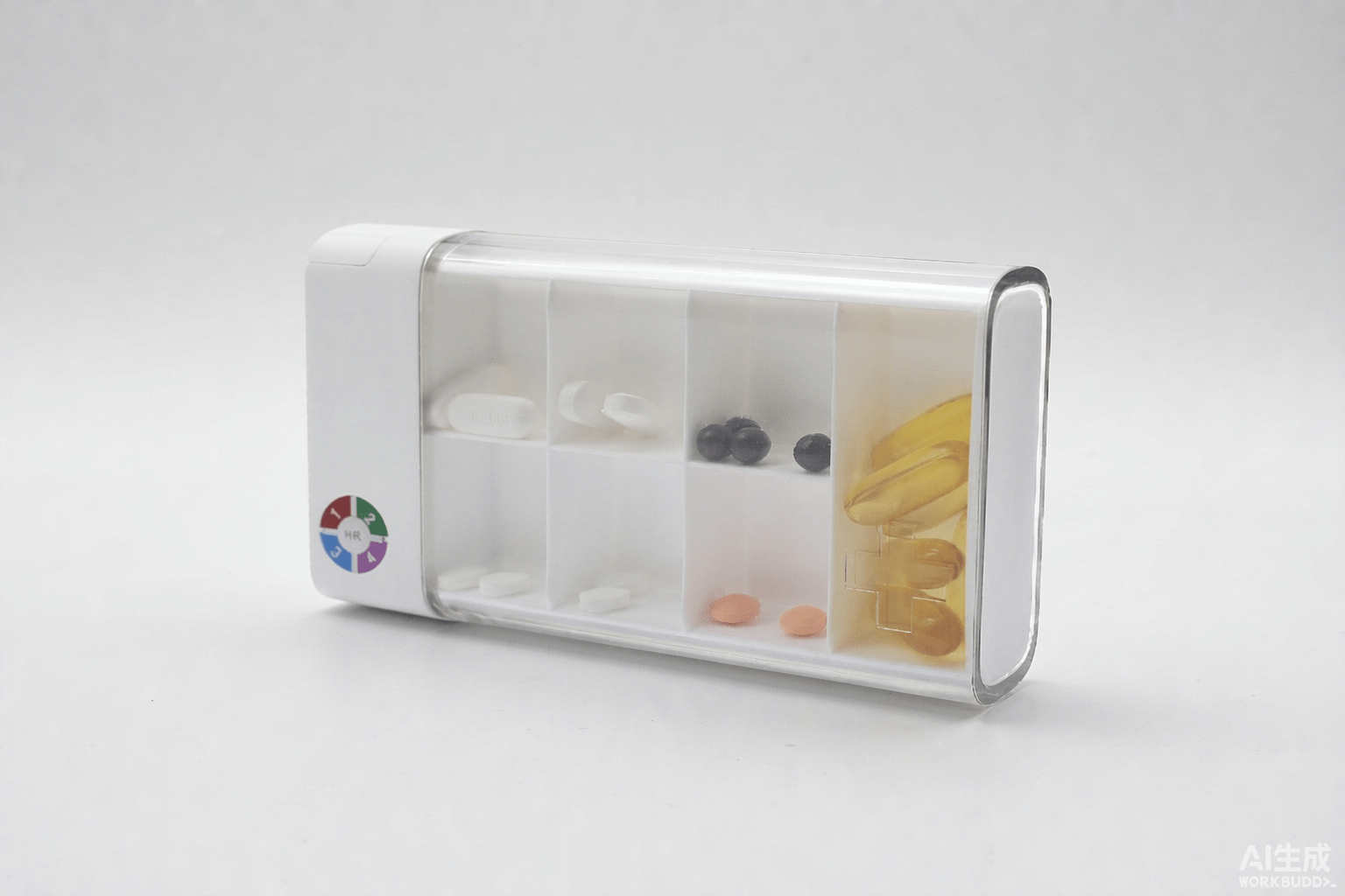 Electronic pill box app medication reminder screen