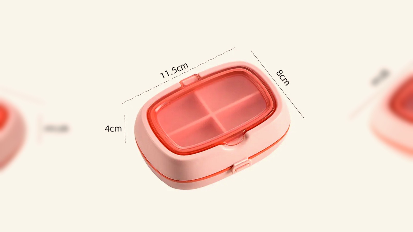 moisture proof pill box with orange double seal gasket